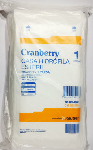 GASA HIDROFILA ESTERIL 1x1 Yarda